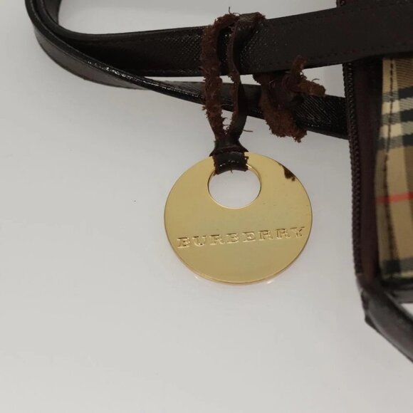 BURBERRY Nova Check Hand Bag Canvas Beige - Picture 11 of 15